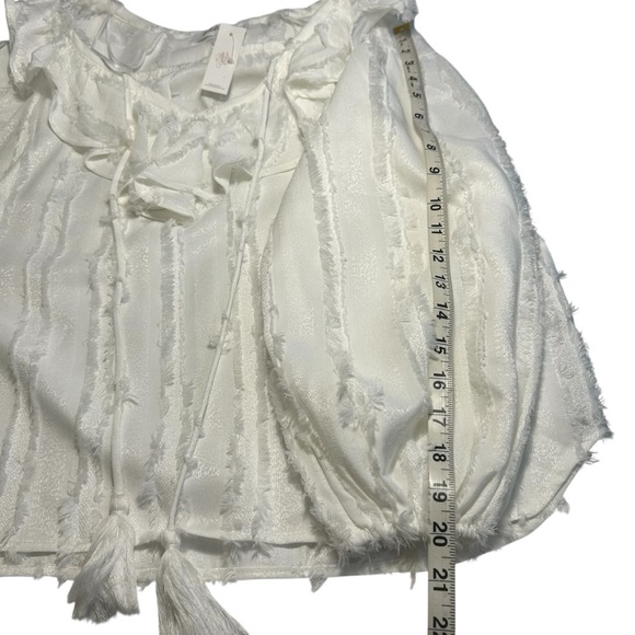 NWT Goldie Lew Olsen Blouse Ruffled Lace Blouse Sz Small - Picture 7 of 10